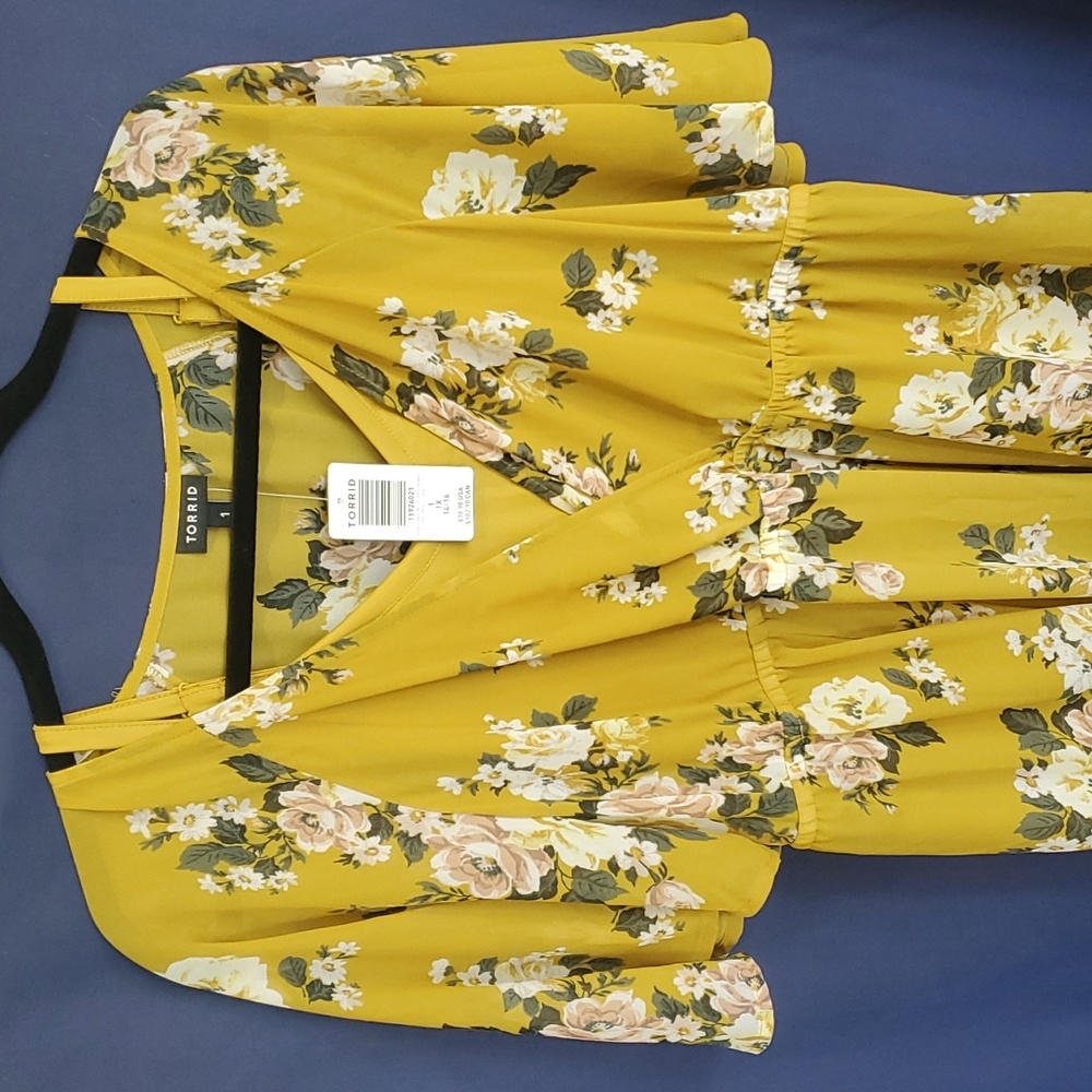 Torrid Hi-Low flowy floral dress